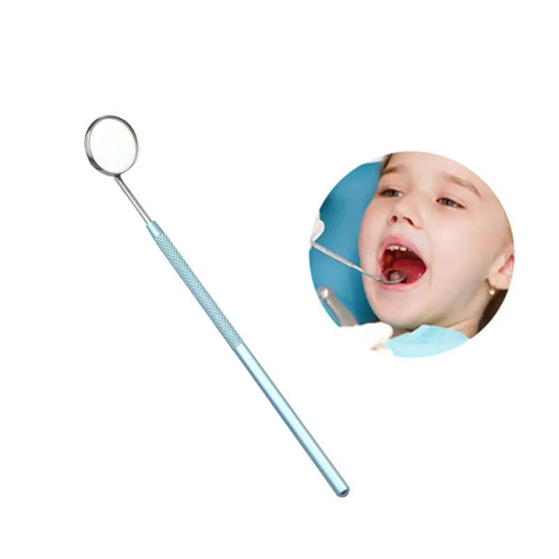 Dental Mouth Mirror Reflector - Multifunction Oral Examination Tool with Detachable Stainless Steel Handle, 8 Colors