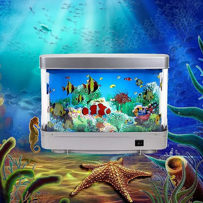 Artificial Tropical Fish Tank Lamp: Virtual Ocean in Motion Night Light, Aquarium Decor - Perfect Halloween & Christmas Gift Toy for Children