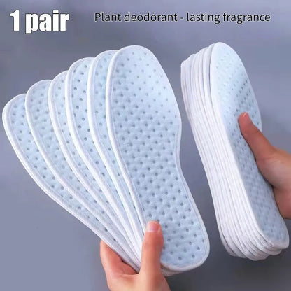 Bamboo Charcoal Plant Insoles - Antibacterial Deodorant, Shock Absorbing Sole for Running and Sports Shoes