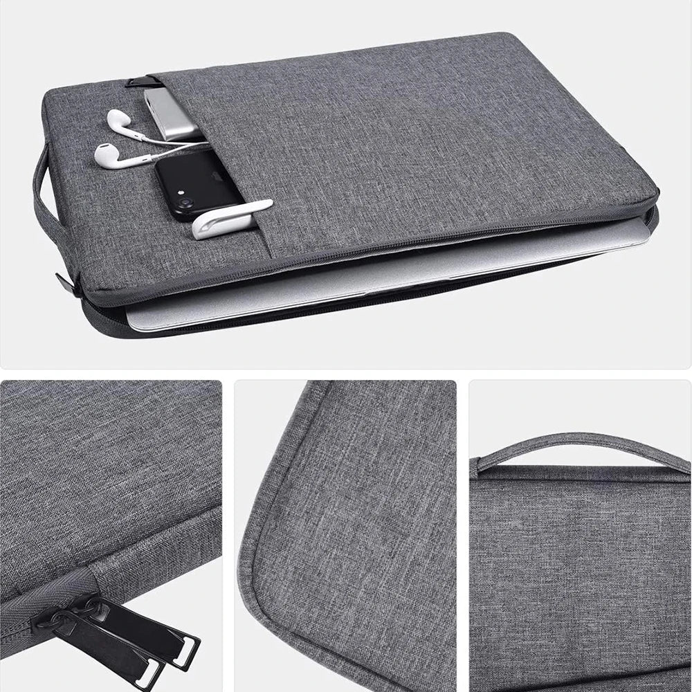 Waterproof Laptop Sleeve Handbag Case: for MacBook Pro Air, Lenovo, ASUS, Xiaomi - Fits 13.3 to 16 inch Notebooks