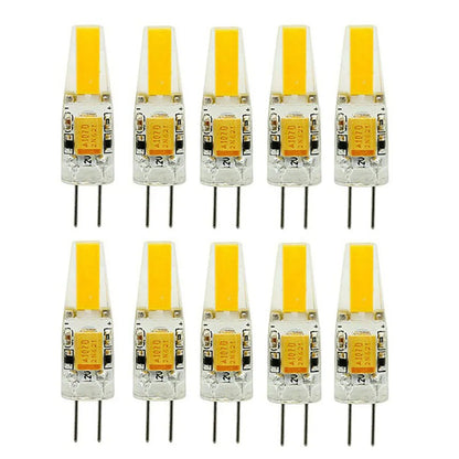 10pcs Mini G4 LED Bulb COB Light - AC/DC 12V/220V Warm/Cold White, 360° Beam Angle, Chandelier Spotlight, Replace 20/40W Halogen Lamp