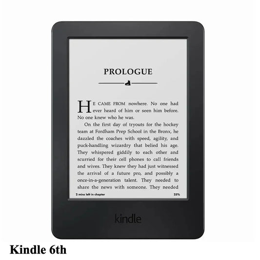 Original Kindle 6th & 8th Gen E-Book Reader, 6-Inch E-Ink Touchscreen, WiFi, No Light, Better Than Kobo E-Reader