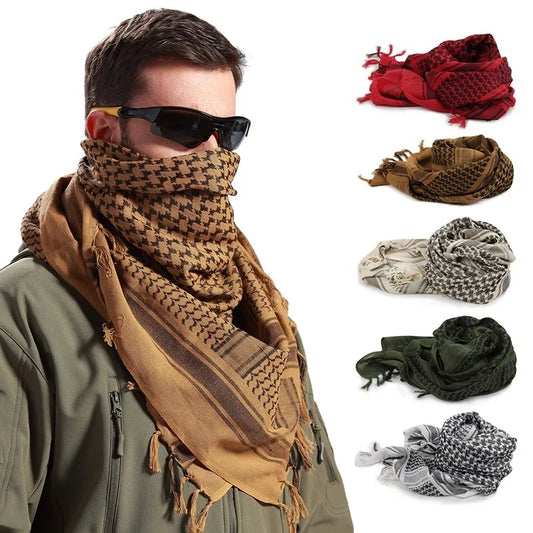 New Hot Sale Tactical Arab Scarf | Lightweight Spring Army Plaid Hijab Scarf for Men and Women