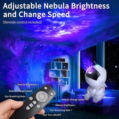 Galaxy Star Astronaut Projector Light – Starry Sky LED Lamp for Bedroom Decoration, Nebula Night Light, Perfect Children's Gift