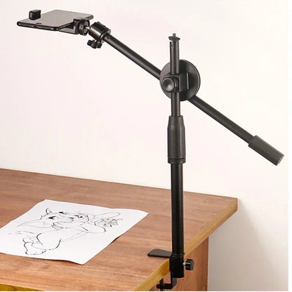 Horizontal Tripod for Phone, Smartphone Table Stand with Articulated Arm for Mobile Filming, Photography, and Content Creation