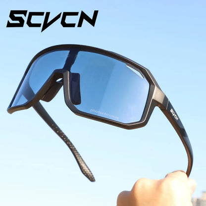 Photochromic Cycling Sunglasses: Mountain & Road Eyewear for Men and Women - New Bicycle Riding Goggles for Outdoor Sports and Hiking