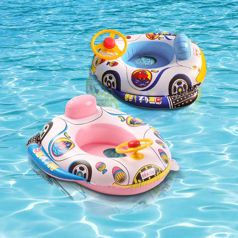 Kid's Swim Ring: Inflatable Pool Toy for Safe Water Fun - Baby Swimming Circle Float for Pool & Beach