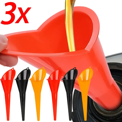 Long Stem Car Funnel: Gasoline Oil Fuel Filling Tool with Anti-Splash Design - Motorcycle Refueling Auto Accessories