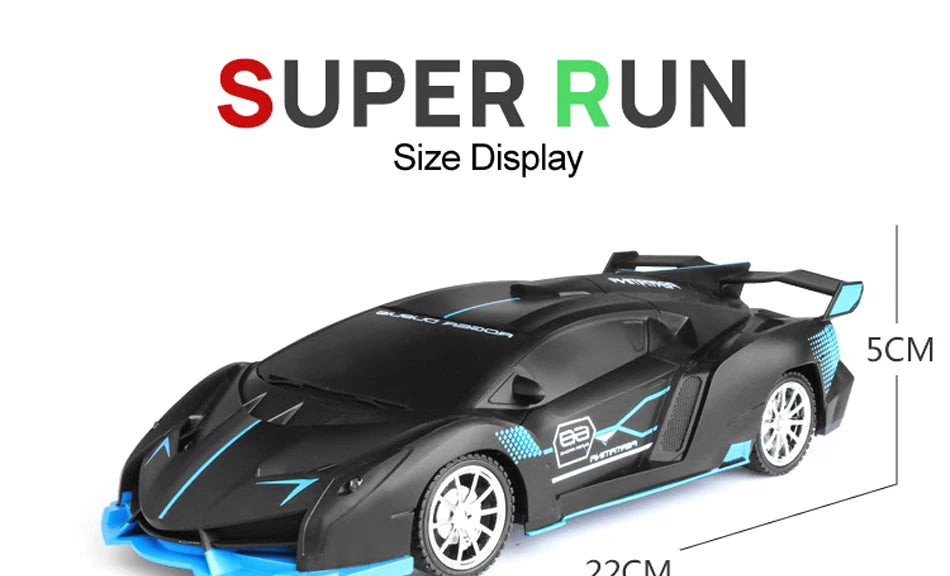 1/18 Scale RC Sports Car with LED Light - 2.4G Radio Remote Control, High-Speed Drifting Vehicle, Racing Toy for Boys and Girls