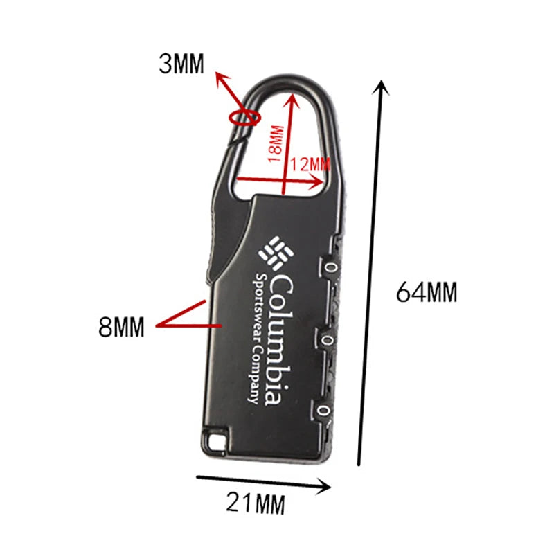 Alloy Combination Code Padlock - Digital Lock for Luggage, Backpacks, Handbags and Cabinets