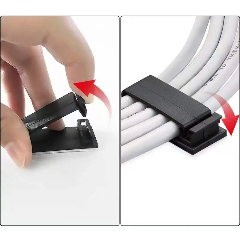 Self-adhesive Cable Organizer | Wire Tie Clamp Clips Holder for Management | Car GPS Data Decorative Cord Winder Manager