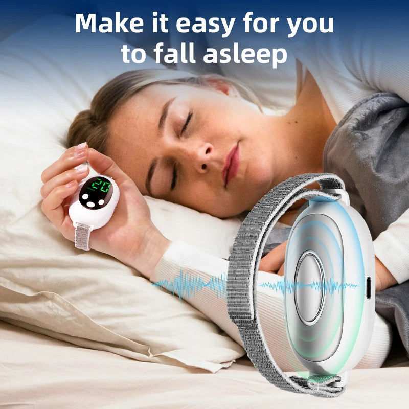 New Microcurrent Sleep Aid Device - EMS Sleep Machine for Insomnia Relief, Stress and Anxiety Reduction, Palm Pulse Massager