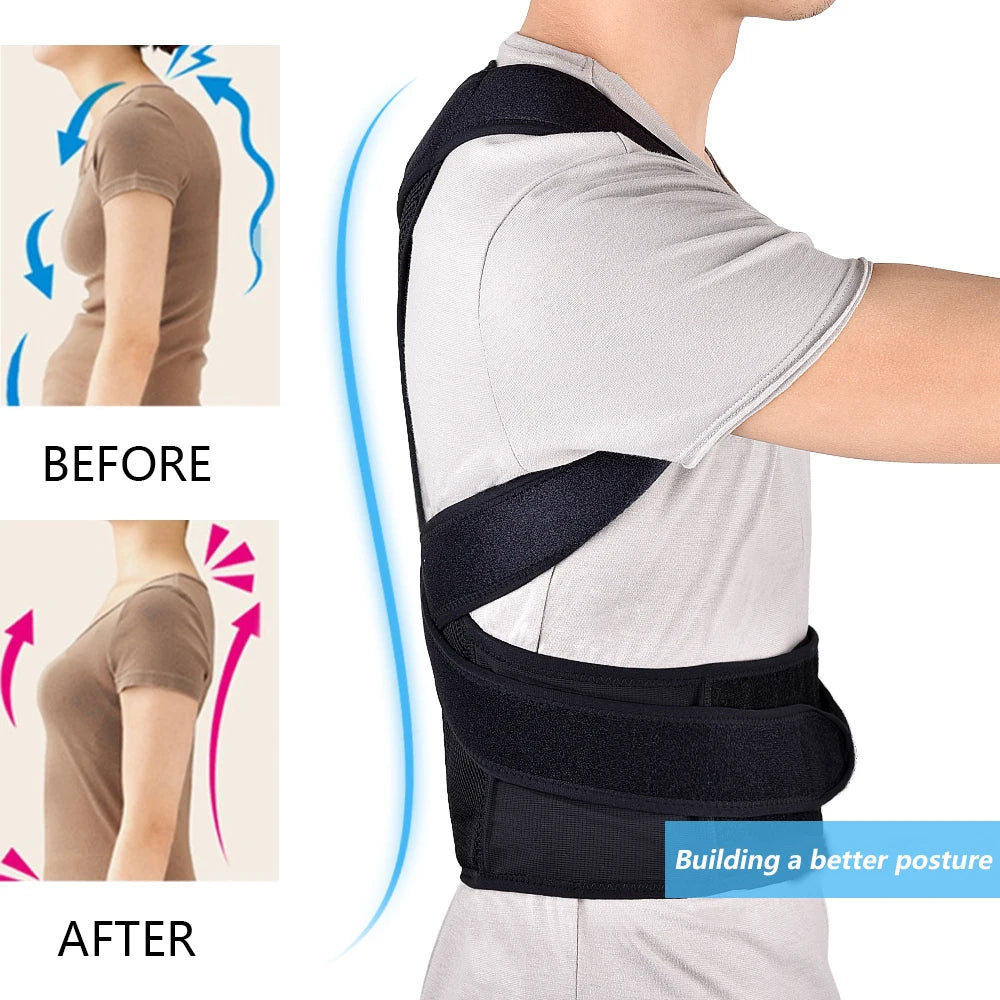 Back Brace Posture Corrector: Lumbar Support and Shoulder Posture Support for Men and Women