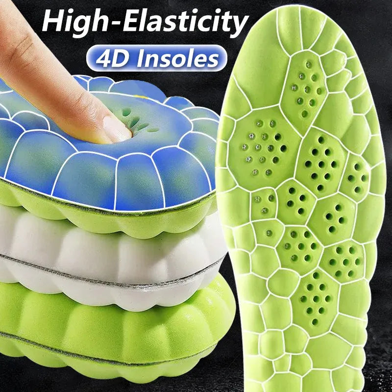 New 4D Massage Insoles: Super Soft Sports Shoes Inserts for Running, Arch Support & Orthopedic Comfort - Unisex