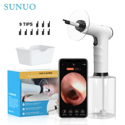 Safe & Effective Electric Ear Wax Removal Kit: Soft Spray Ear Cleaner with 4 Pressure Settings - Irrigation Tool for Ear Wax Removal