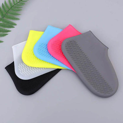 2 Pack Waterproof Silicone Shoe Covers - Non-Slip, Wear-Resistant, High Elastic Rain Boots for Outdoor Use, Unisex and Reusable