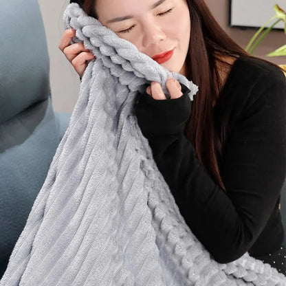 Milk Velvet Blanket 70x100cm - Soft Coral Velvet Air Conditioning Nap Blanket for Bed, Sofa, and Dormitory Use