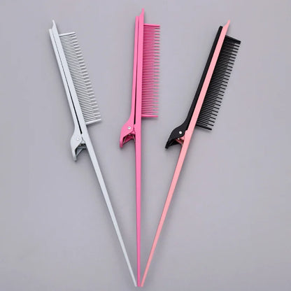 High-Gloss Hair Cutting Comb: Tip-Tail Plastic Comb for Hair Salon Styling - Makeup Brush Tool for Weaving and Stereotypes