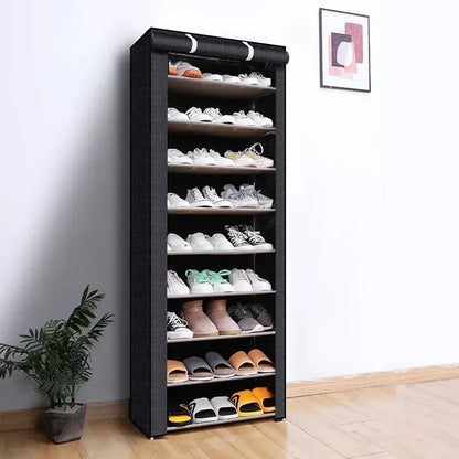 Multilayer Dustproof Shoe Rack - Minimalist Nonwoven Shoe Cabinet Organizer for Space-Saving Home Storage