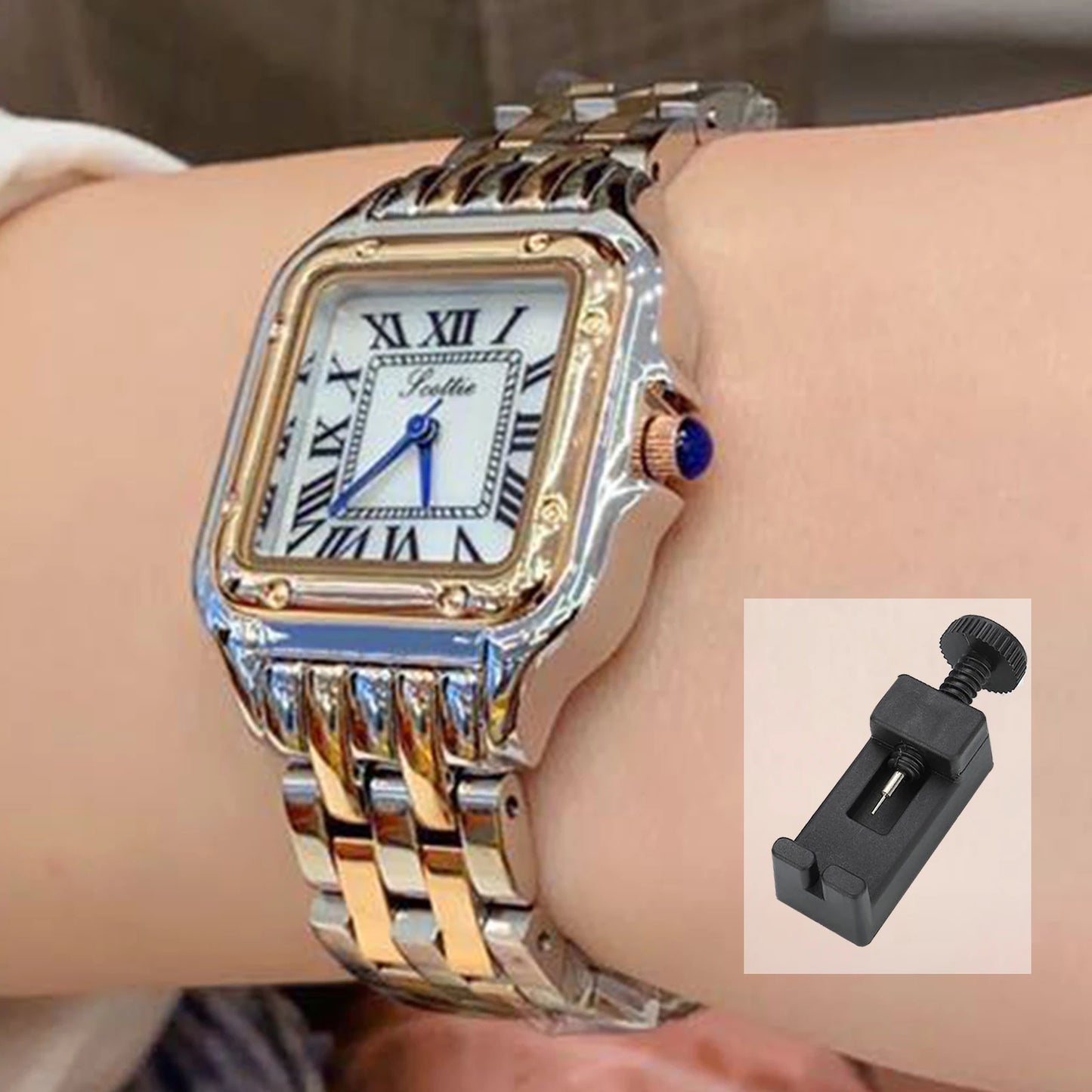 New Fashion Elegant Women’s Steel Watch – Waterproof Quartz, Stylish Design for Girls and Ladies