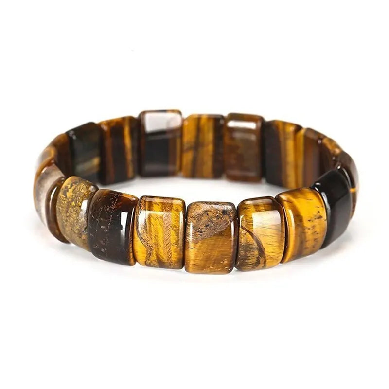 Natural Stone Tiger Eye Beads Bracelet – Colorful Bangles for Men and Women, Energy Jewelry Summer Gift