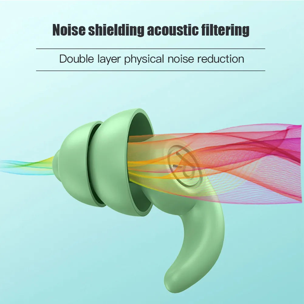 Dive into Silence with Anti-Noise Silicone Earplugs - Perfect for Sleeping, Diving, Surfing, and Swimming Ear Protection