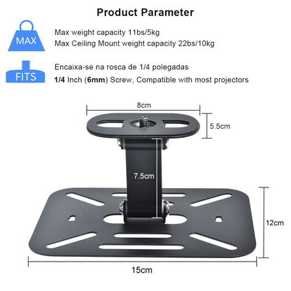 Projector Stand Bracket - Ceiling, Table, Wall Mount for Home Theater, Compatible with HY300, HY320, XGIMI, JMGO, Xiaomi, Magcubic