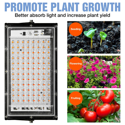 LED Grow Light Plant Hydroponic Lamp - Full Spectrum 220V LED Phytolamps for Greenhouse Seeds Flower Growing, 50W/100W