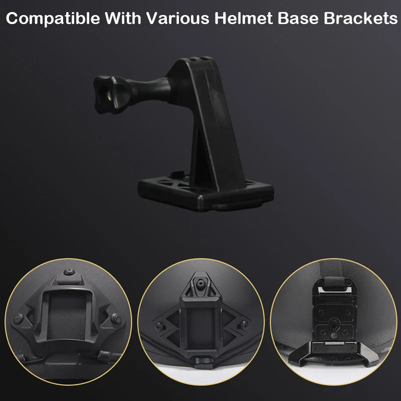 Tactical Helmet Adapter Stand - Front Mount for Action Cameras, Fixed Installation for GoPro Hero, Airsoft Helmet Accessories