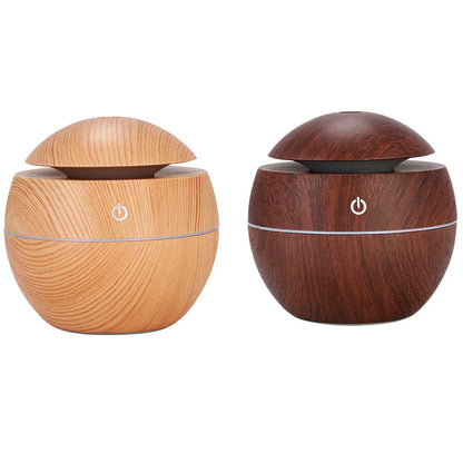 Ultrasonic Wood Aroma Diffuser Humidifier - Electric Air Humidifier with Essential Oil Aromatherapy for Bedroom Cool Mist Maker