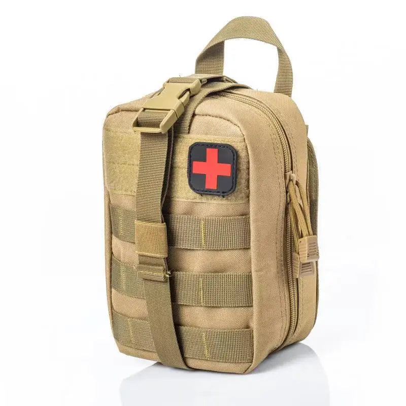 Versatile Portable Tactical First Aid Kit for Hiking, Travel, and Emergencies - Military EDC Pouch with Survival Tools