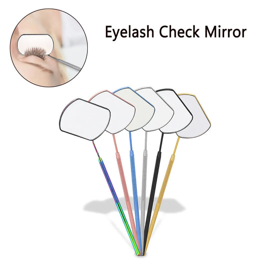 Stainless Steel Grafting Eyelash Extensions Checking Mirror - Handheld Makeup Tool for Precision - 1 Piece from Trusted Supplier