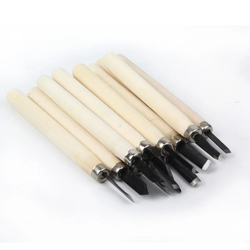 Wood Carving Chisels Knife Set - 12pcs/8Pcs for Basic and Detailed Woodworking DIY Projects - Hand Tools for Gouges and Precision Cuts