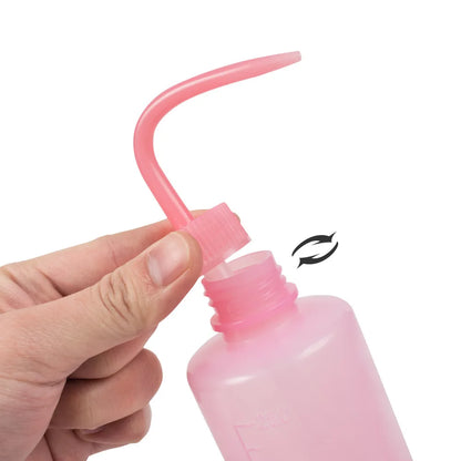 Eyelash Cleaning Washing Bottle - Curved Spout Cleaner for Waterproof Eyebrow Remover, Eyelash Extension Makeup Tool (250/500ml)