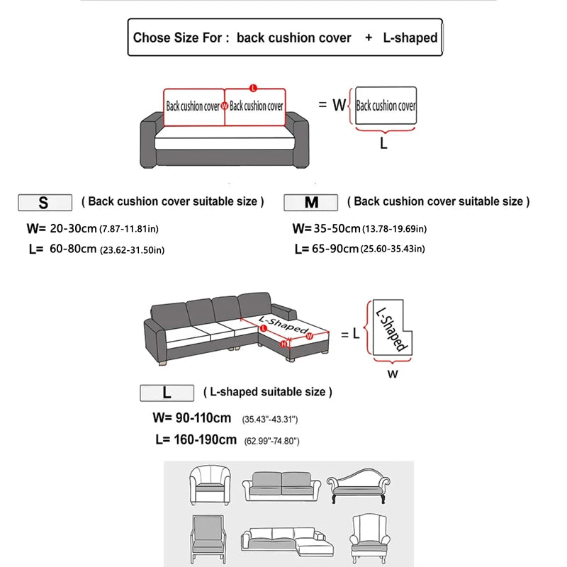 Splash-Proof Jacquard Sofa Cover – High Elasticity and Anti-Dirt Cushion | Cat Scratch Resistant Sofa Cover