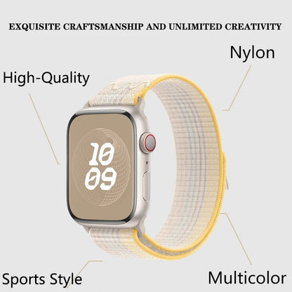 Sports Nylon Strap for Apple Watch Ultra 2/1 – 49mm, Series 9/8/7/6/5/4/3/SE – 41mm, 45mm, 40mm, 44mm, 42mm Band Loop Bracelet