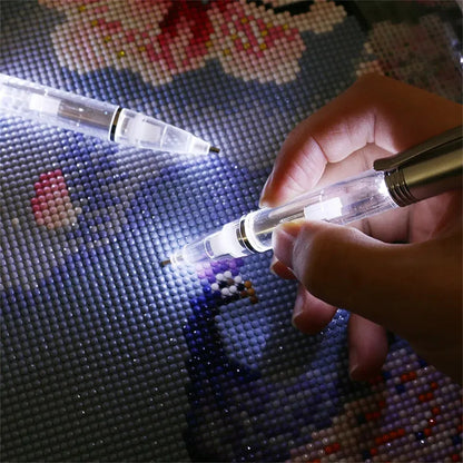 LED DIY Diamond Painting Pen: Lighted Applicator Tool for Illumination Drill Art - Bead Accessories Lighting Tool