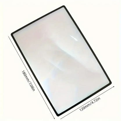 Full Page Large Sheet Magnifier - Reading Aid Glass Lens - Magnifying Glass for Easy Reading