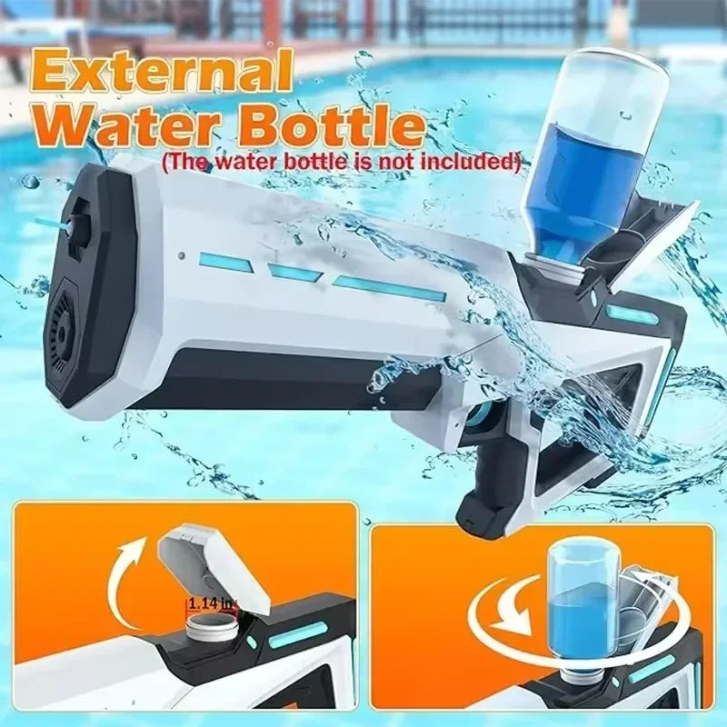 High-Pressure Pulse Electric Water Gun for Children - Strong Waterproof, Automatic Water Absorption, Continuous Stream