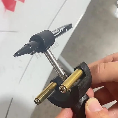 Wheel Eyebrow Scriber - Auto Sheet Metal Dent Repair Tool with Data Recovery, Wheel Eyebrow Rib Line Parallel Drawing Tool