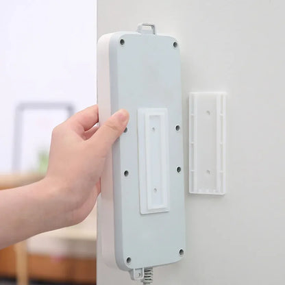 Self-Adhesive Desktop Socket Fixer: Cable Organizer, Power Strip Holder, Wall Hanging Fixator, Removable Wall-Mounted Holder