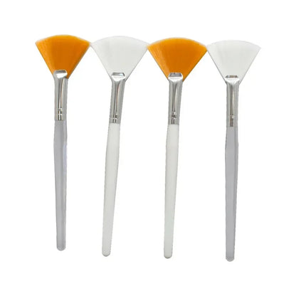 3PCS Facial Brushes Set - Soft Fan Makeup and Mask Brushes, Portable Cosmetic Tools for Women and Girls