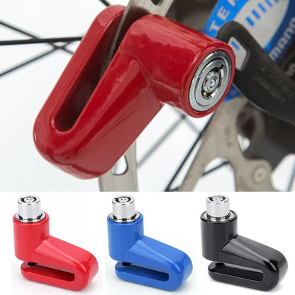 Motorcycle Bike Anti-Theft Wheel Disc Brake Lock - Safety Disc Wheel Lock Padlock for Mountain & Road Bikes with Keys