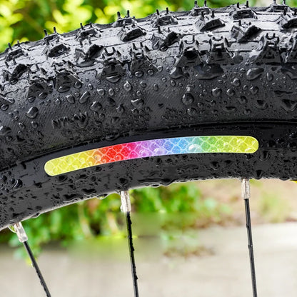 20Pcs/Set Rainbow Reflective Sticker: Night Glow Sticker for Bike Wheels, Car, Motorcycle - Safety Warning Stickers