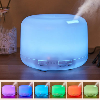 Aromatherapy Bliss: 500ML Essential Oil Diffuser with Colorful Night Lights - USB Mini-Size Humidifier, Air Humidifier