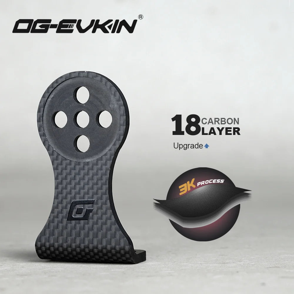 OG-EVKIN CM-02+ Carbon Bike Stem Extension | Computer Mount Code Table Rack for GPS/Bike Computer/Camera/Light | Bicycle Accessories