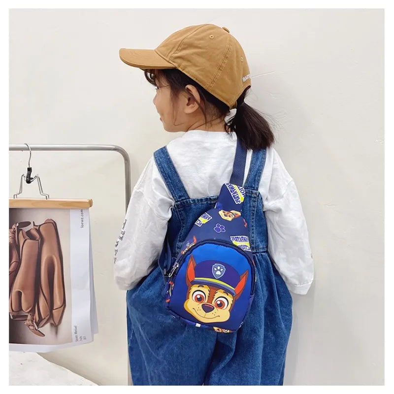 Paw Patrol Kids Chest Bag - Mini Outdoor Shoulder Bag for Boys and Girls, Ideal for Costume Accessories and Student Use