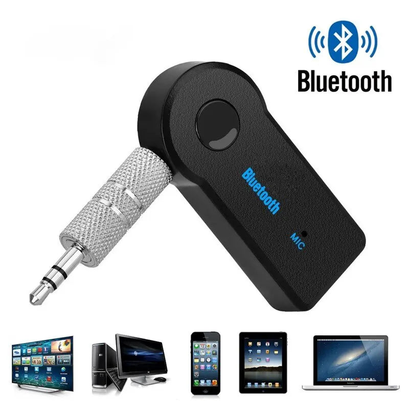 2-in-1 Wireless Bluetooth 5.0 Transceiver Adapter: 3.5mm Car Music Audio AUX Receiver & PC Bluetooth Adapter