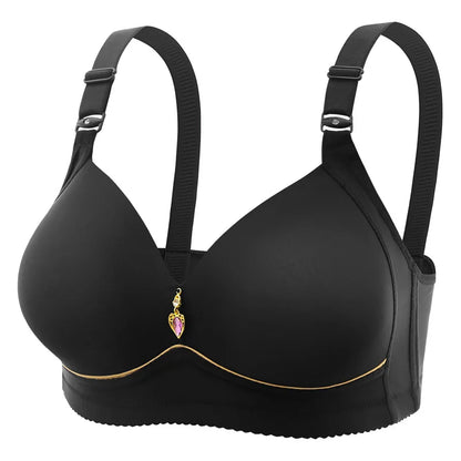 New Glossy Thin Cup Bra: Non-Magnetic Fat MM Large Size - Comfortable, Breathable Women's Underwear with No Underwire