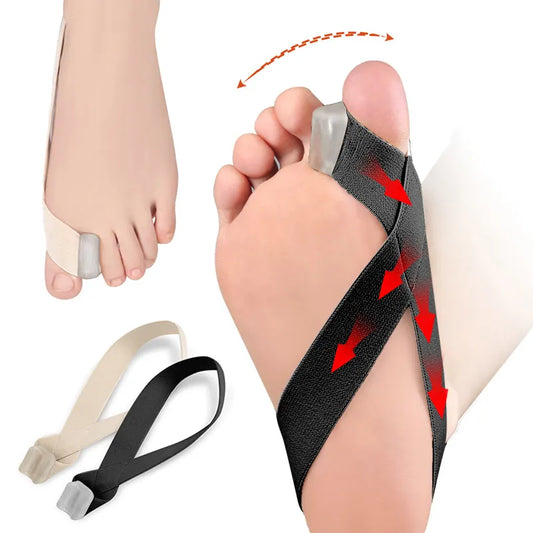 One-Sided Hallux Valgus Corrector: Toe Straightener Tool with Tension Strap for Pain Relief & Toe Separator